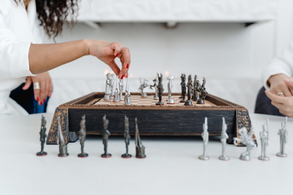 people playing a game of chess