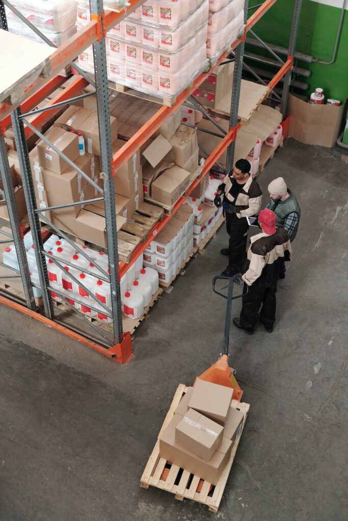 men working in a warehouse
