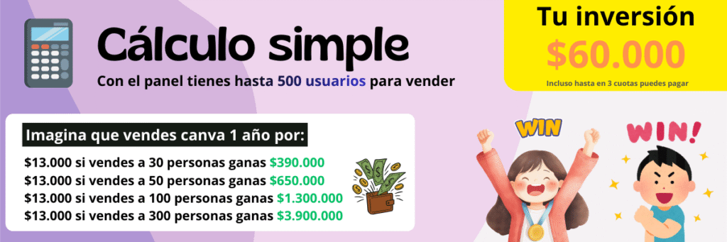 Canva premium panel Tudatocl ✅Panel de canva administrable ✅500 usuarios para agregar con solo el correo electrónico. ✅Funciones y plantillas premium de canva pro. ✅Agregue o retire usuarios cuando desee.